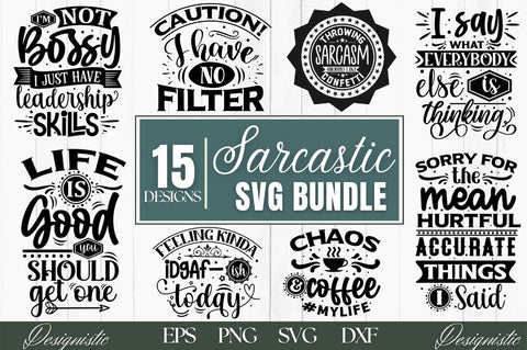 Sarcastic SVG Bundle SVG DESIGNISTIC 
