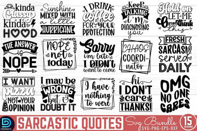 Sarcastic SVG Bundle SVG DESIGNISTIC 