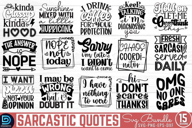 Sarcastic SVG Bundle SVG DESIGNISTIC 