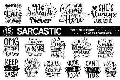 Sarcastic Svg Bundle SVG designmaster24 