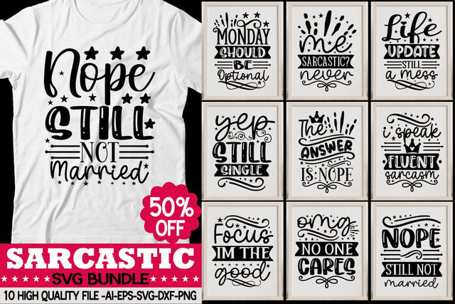 SARCASTIC SVG BUNDLE SVG designmaster24 