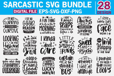 Sarcastic SVG Bundle SVG md faruk hossain 