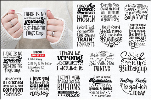 Sarcastic SVG Bundle SVG md faruk hossain 