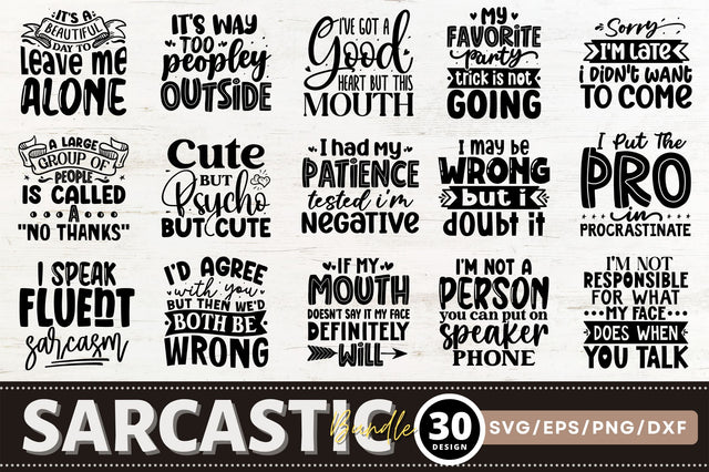 Sarcastic SVG Bundle SVG Regulrcrative 