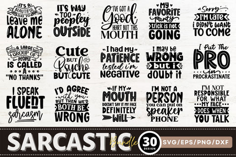 Sarcastic SVG Bundle SVG Regulrcrative 