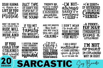 Sarcastic SVG Bundle SVG Regulrcrative 