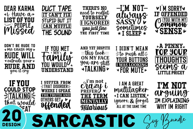 Sarcastic SVG Bundle SVG Regulrcrative 