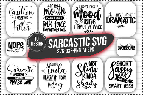 Sarcastic Svg Bundle SVG shah alam 