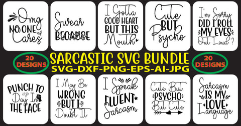 Sarcastic SVG Bundle SVG Syaman 