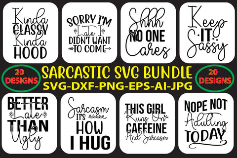 Sarcastic SVG Bundle SVG Syaman 