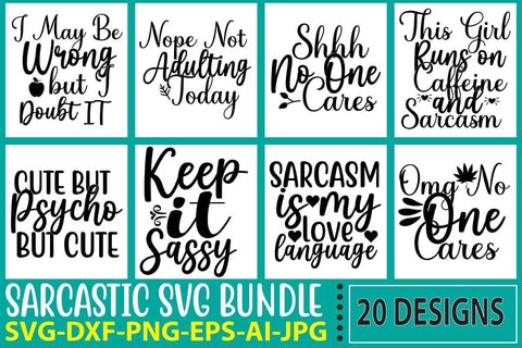 Sarcastic SVG Bundle SVG Syaman 