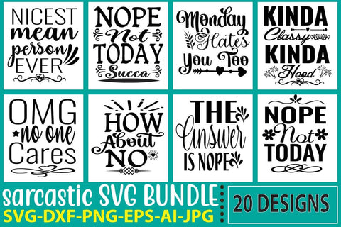Sarcastic SVG Bundle SVG Syaman 
