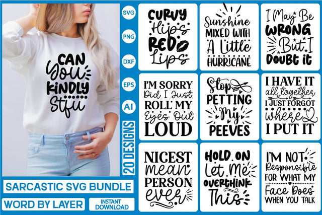 Sarcastic SVG Bundle SVGs,Quotes and Sayings,Food & Drink,On Sale, Print & Cut SVG DesignPlante 503 
