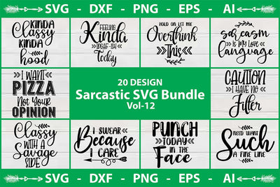 Sarcastic SVG Bundle Vol-12 SVG shah alam 