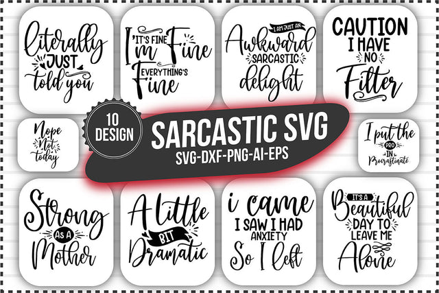 Sarcastic SVG Bundle vol-16 SVG shah alam 