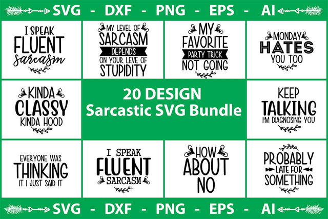 Sarcastic SVG Bundle Vol-2 SVG shah alam 