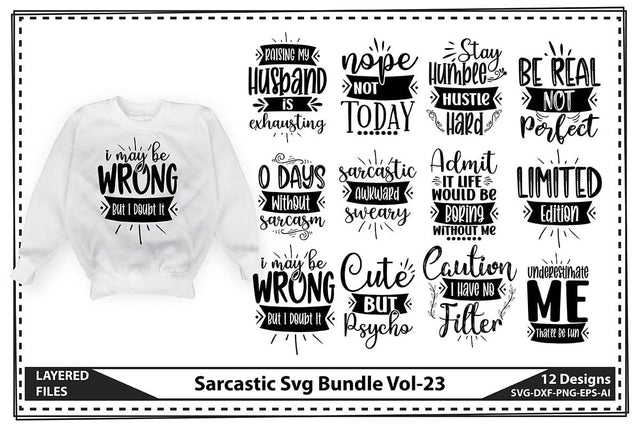 Sarcastic Svg Bundle Vol-23 SVG shah alam 