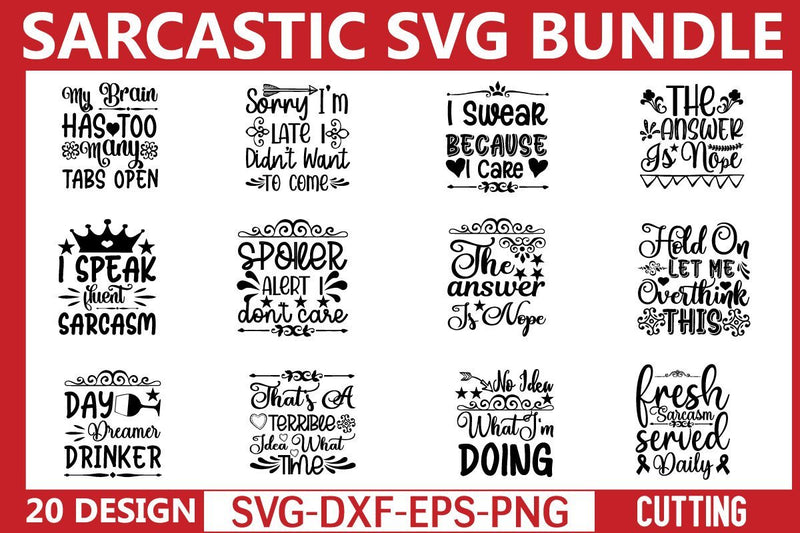sarcastic svg bundle vol 4 SVG buydesign 
