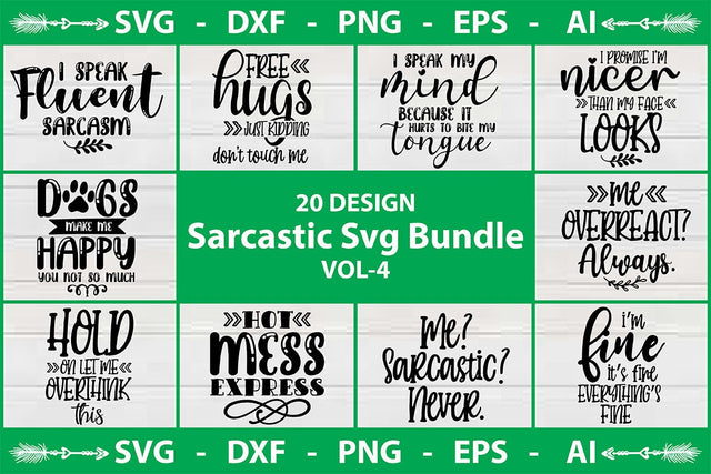 Sarcastic Svg Bundle Vol-4 SVG shah alam 