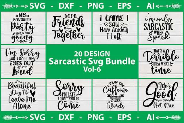 Sarcastic SVG Bundle Vol-6 SVG shah alam 