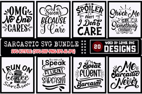 Sarcastic svg bundle,Svg Bundle, Svg Files For Cricut, Svg Bundles, Svg For Shirts, Mom Svg, SVG Blessedprint 