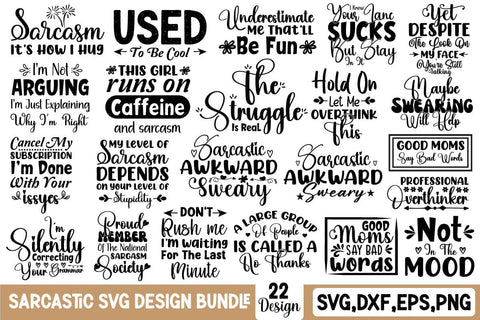 Sarcastic Svg design Bundle SVG Angelina750 