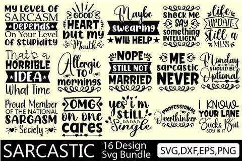 Sarcastic Svg design Bundle SVG Angelina750 