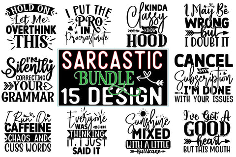 Sarcastic SVG Design Bundle SVG CraftingStudio 