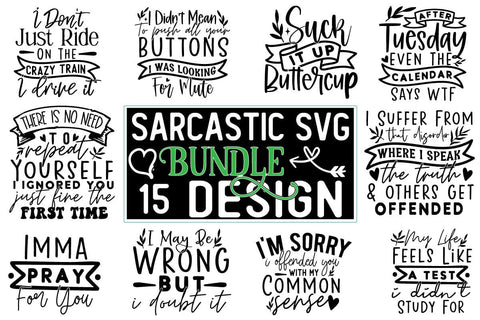 Sarcastic SVG Design Bundle SVG CraftingStudio 