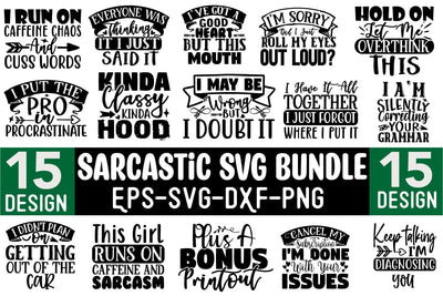 Sarcastic SVG Design Bundle SVG CraftingStudio 
