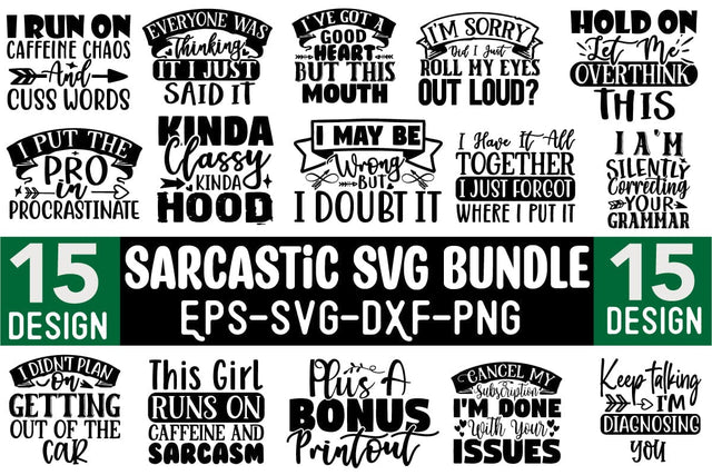 Sarcastic SVG Design Bundle SVG CraftingStudio 