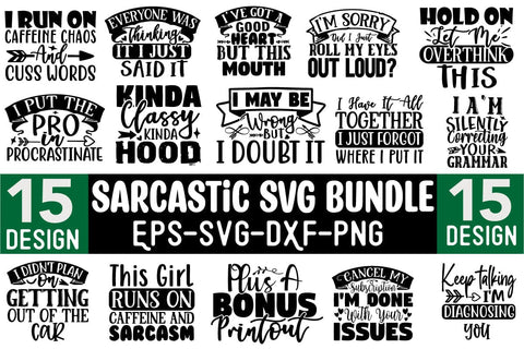 Sarcastic SVG Design Bundle SVG CraftingStudio 