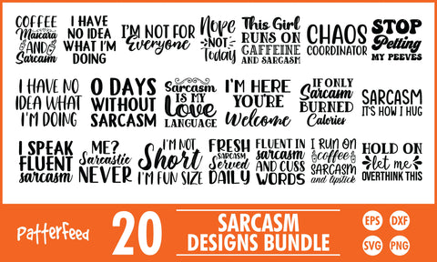 Sarcastic SVG Designs Bundle SVG PatternFeed8 