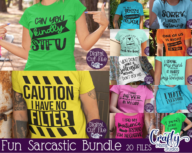 Sarcastic Svg, Funny Svg, Sarcastic Bundle Svg, Funny Bundle SVG Crafty Mama Studios 