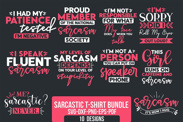 Sarcastic T-shirt Bundle SVG shah alam 