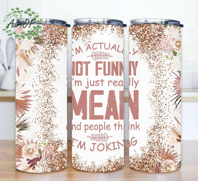 Sarcastic Tumbler Wrap, 20oz Skinny Tumbler Sublimation Designs Sublimation AdriOP 