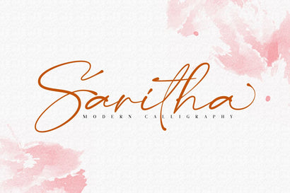 Saritha // Modern Calligraphy Font Font Bluestudio 