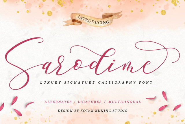 Sarodime Script Font Kotak Kuning Studio
