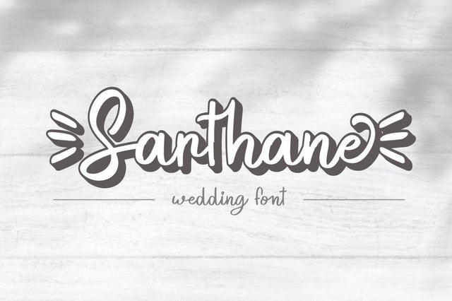 Sarthane - Wedding Font Font Attype studio 