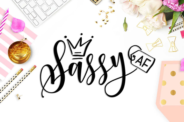 Sassy AF | Crown | Funny cut file SVG TheBlackCatPrints 