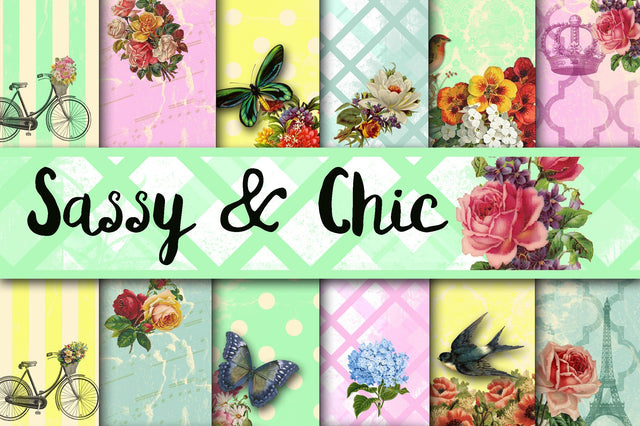 Sassy and Chic Digital Papers Sublimation Old Market 
