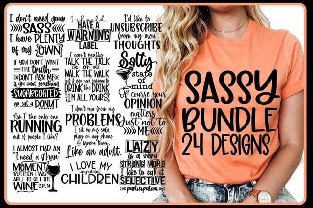 SASSY BUNDLE - 24 DESIGNS - SVG PNG EPS DXF SVG On the Beach Boutique 