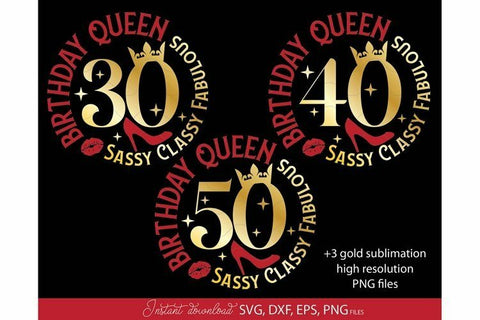 Sassy Classy Faboulous SVG | Birthday SVG Bundle | 30th 40th 50th Birthday Shirts SVG March Design Studio 