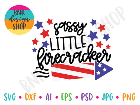 Sassy Little Firecracker SVG SVG BNRDesignShop 