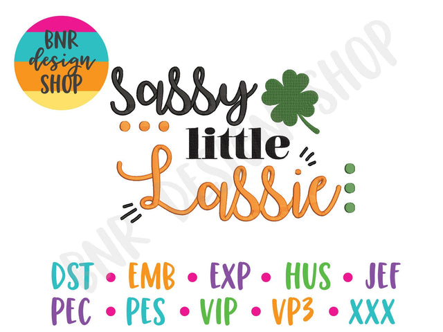 Sassy Little Lassie Machine Embroidery Design Embroidery/Applique BNRDesignShop 