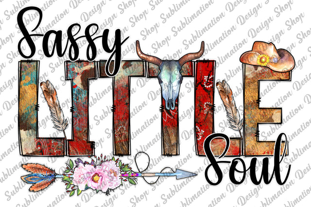 Sassy Little Soul Png, Western Png, Floral Arrow Png, Sassy Png, Bull Skull Png, Feather Png, Sublimation Designs Download, Digital Download Sublimation SublimationDesignShop 