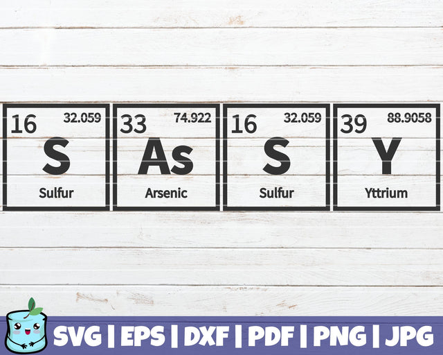Sassy Periodic Table SVG MintyMarshmallows 