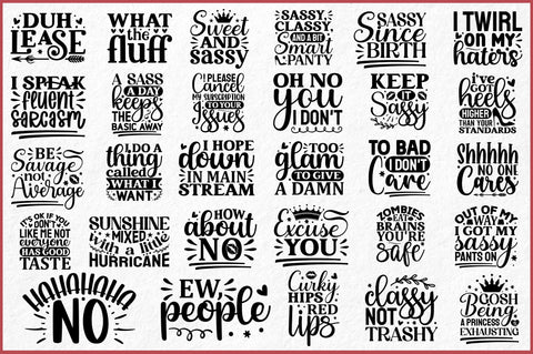 Sassy Quote Svg Bundle SVG Regulrcrative 