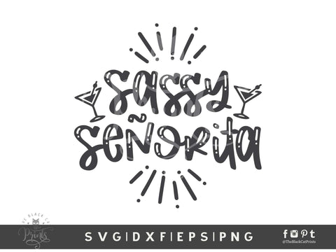 Sassy Senorita | Cinco De Mayo Cut File SVG TheBlackCatPrints 