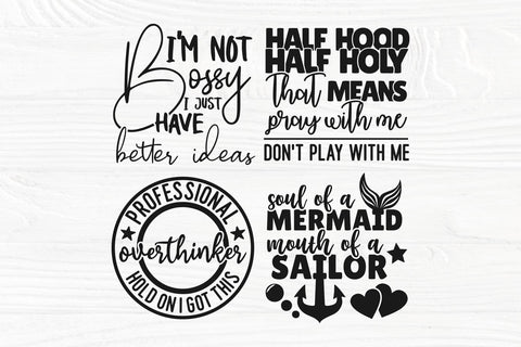 Sassy SVG Bundle, Funny Quotes Svg, Sarcastic Svg, Sarcasm Svg, Hot Mess Express, Svg Cut Files, Cricut & Silhouette Files, Svg, Dxf, Png SVG TonisArtStudio 